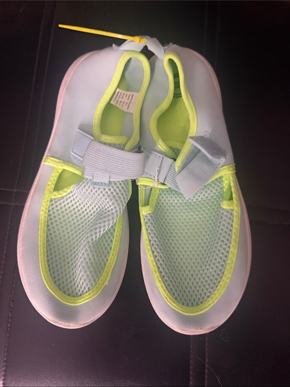 wonder nation Neon Yellow and Light Gray Kids Water Shoes